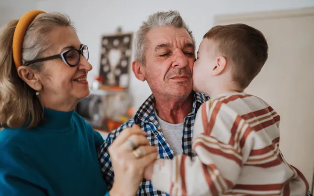 grand parents and their grand son
